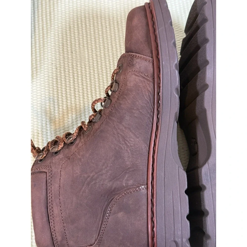 G.H. Bass & Co. Men's Brown Leather Ankle Lace Up Boots Round Toe US 9 casual